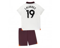 Manchester City Julian Alvarez #19 Replika Babytøj Udebanesæt Børn 2023-24 Kortærmet (+ Korte bukser)